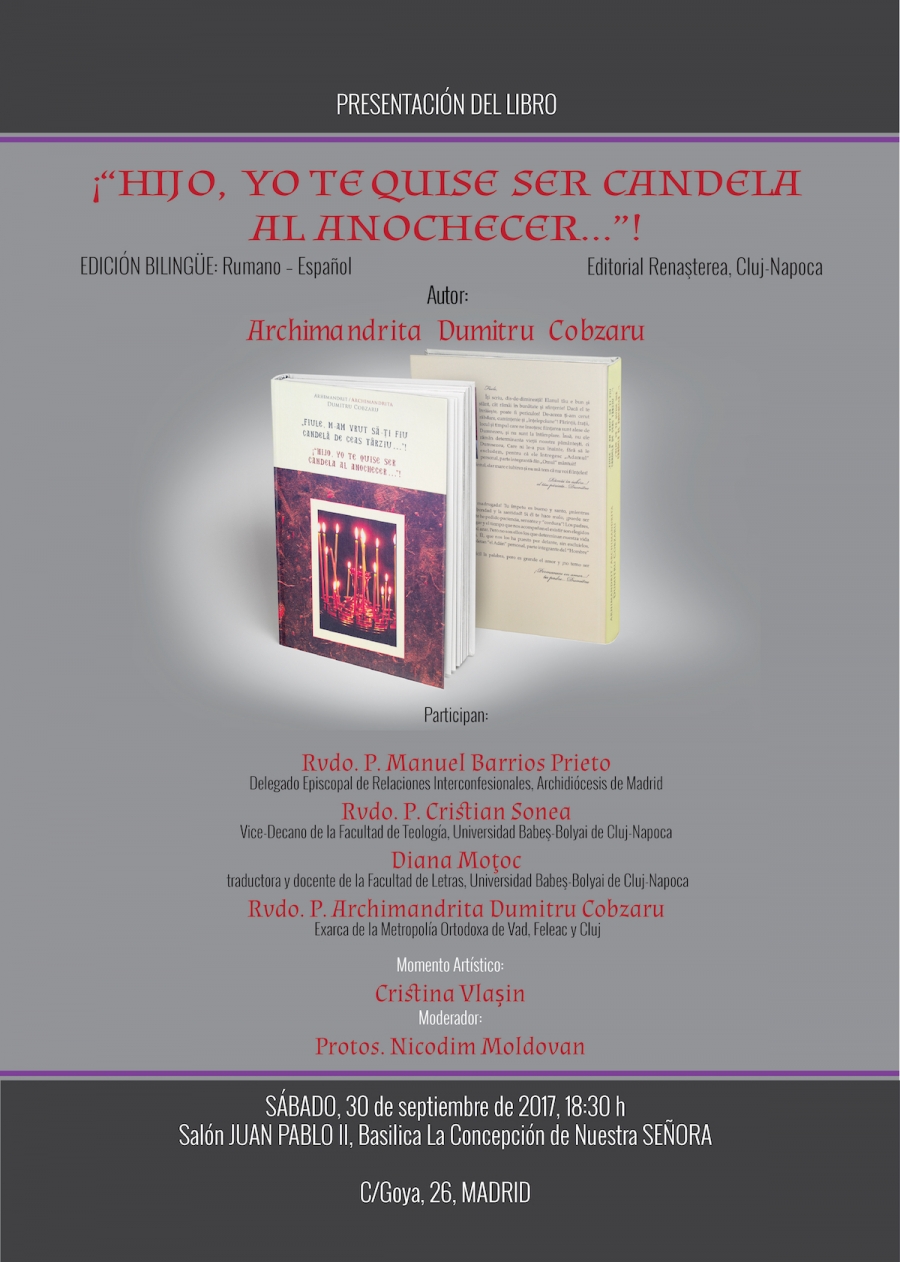 La basílica de la Concepción acoge la presentación de un libro del archimandrita Dumitru Cobzaru
