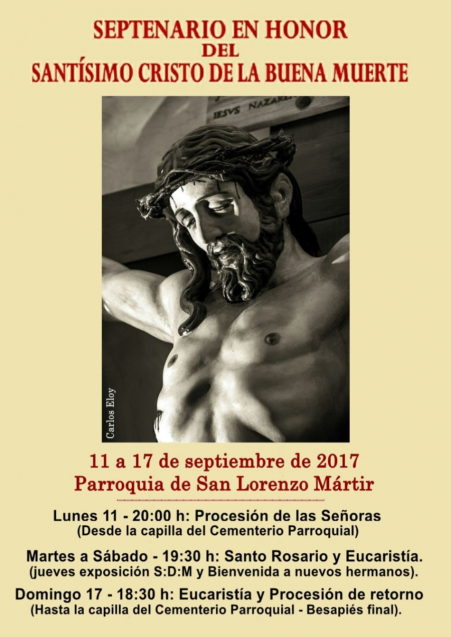 La parroquia de San Lorenzo de El Escorial celebra un septenario en honor al Cristo de la Buena Muerte