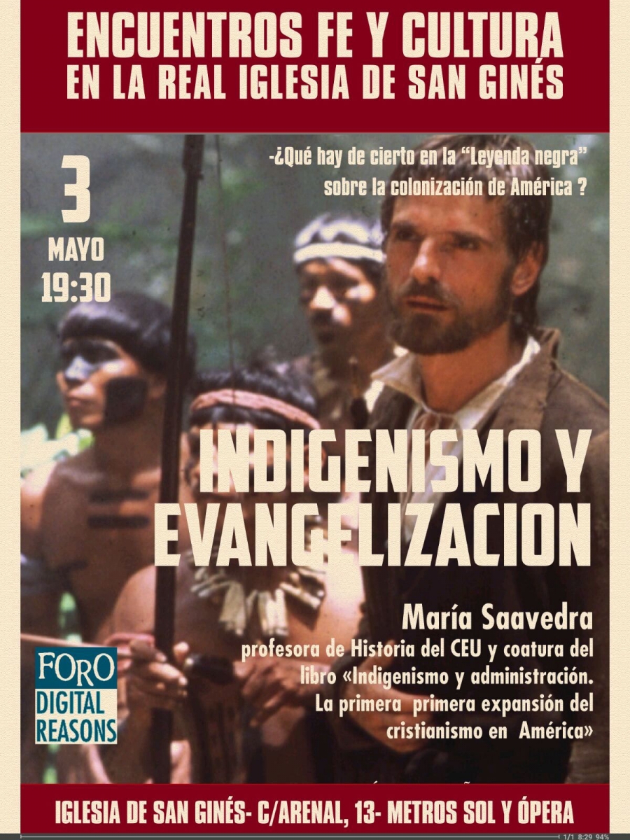 La iglesia de San Ginés acoge una conferencia sobre &#039;Indigenismo y evangelización&#039;