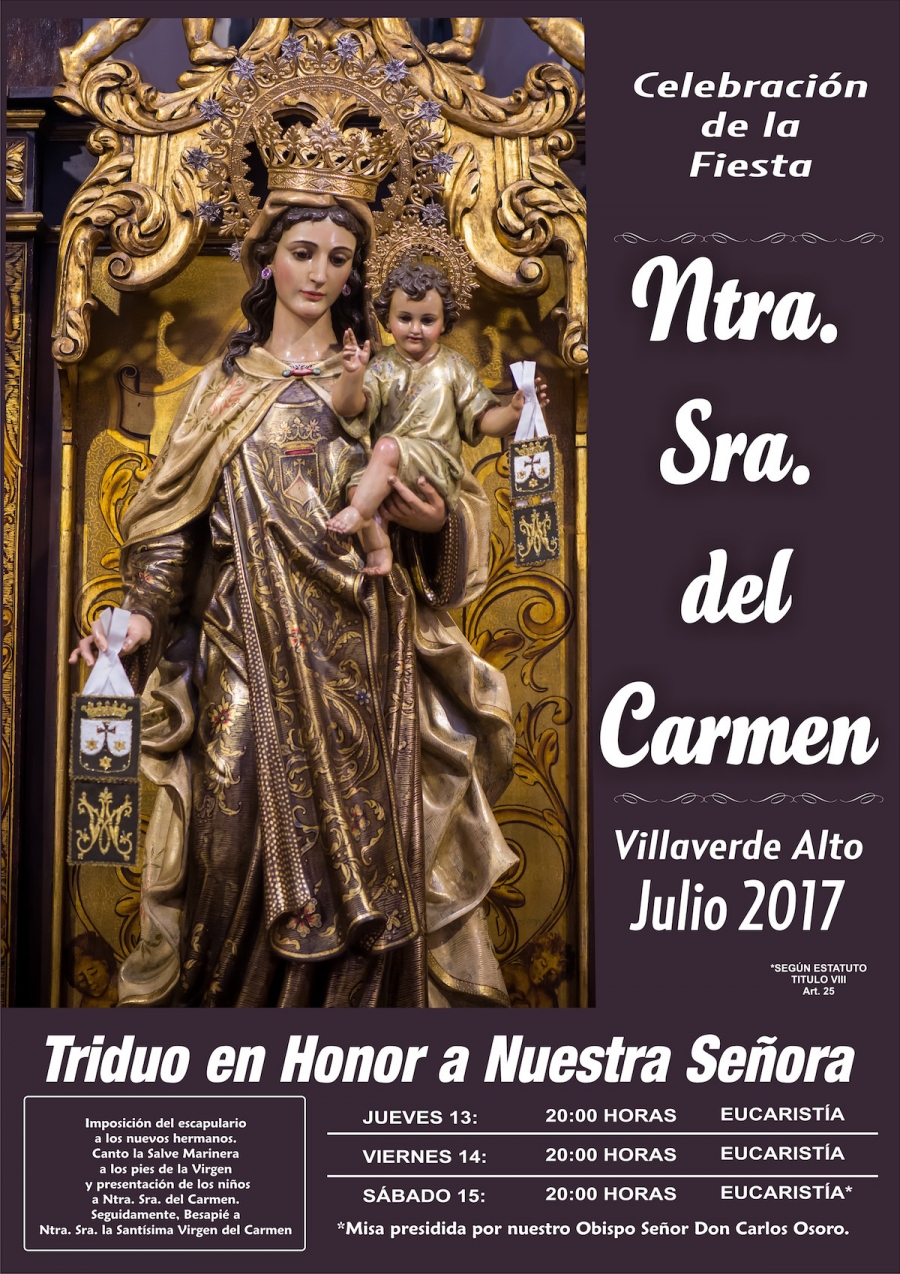 San Andrés Apóstol, de Villaverde, celebra la fiesta de la Virgen del Carmen