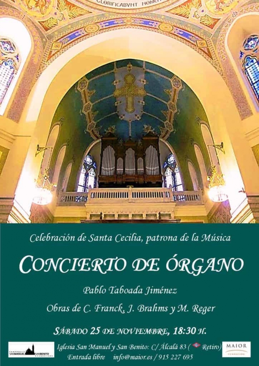 La Fundación Maior organiza en San Manuel y San Benito un concierto en honor a santa Cecilia