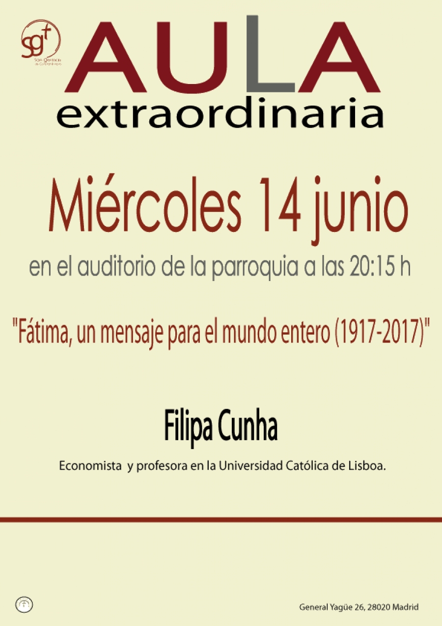 El Aula San Germán organiza una conferencia sobre el mensaje de Fátima