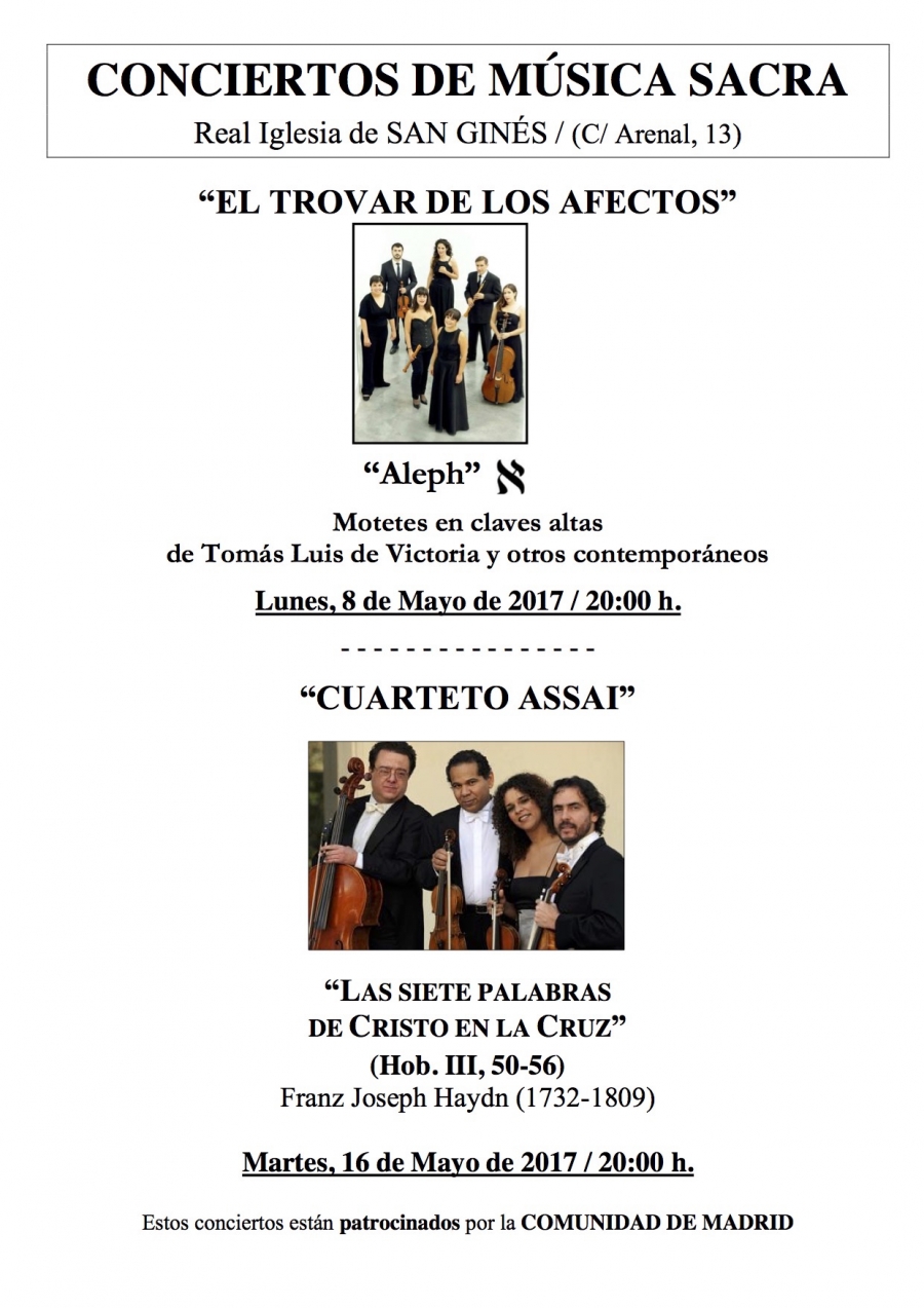 Conciertos de música sacra en San Ginés