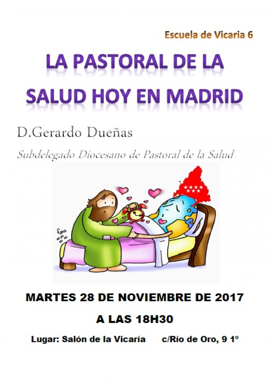 Gerardo Dueñas habla esta tarde de la Pastoral de la Salud en Madrid