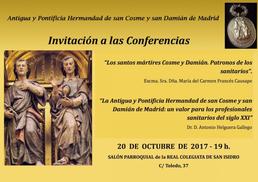 La colegiata de San Isidro acoge unas conferencias sobre los santos Cosme y Damián