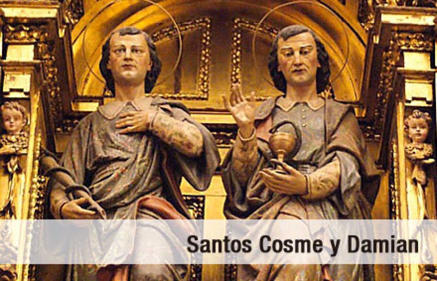 Celebración en honor de los santos Cosme y Damián en la Colegiata de san Isidro