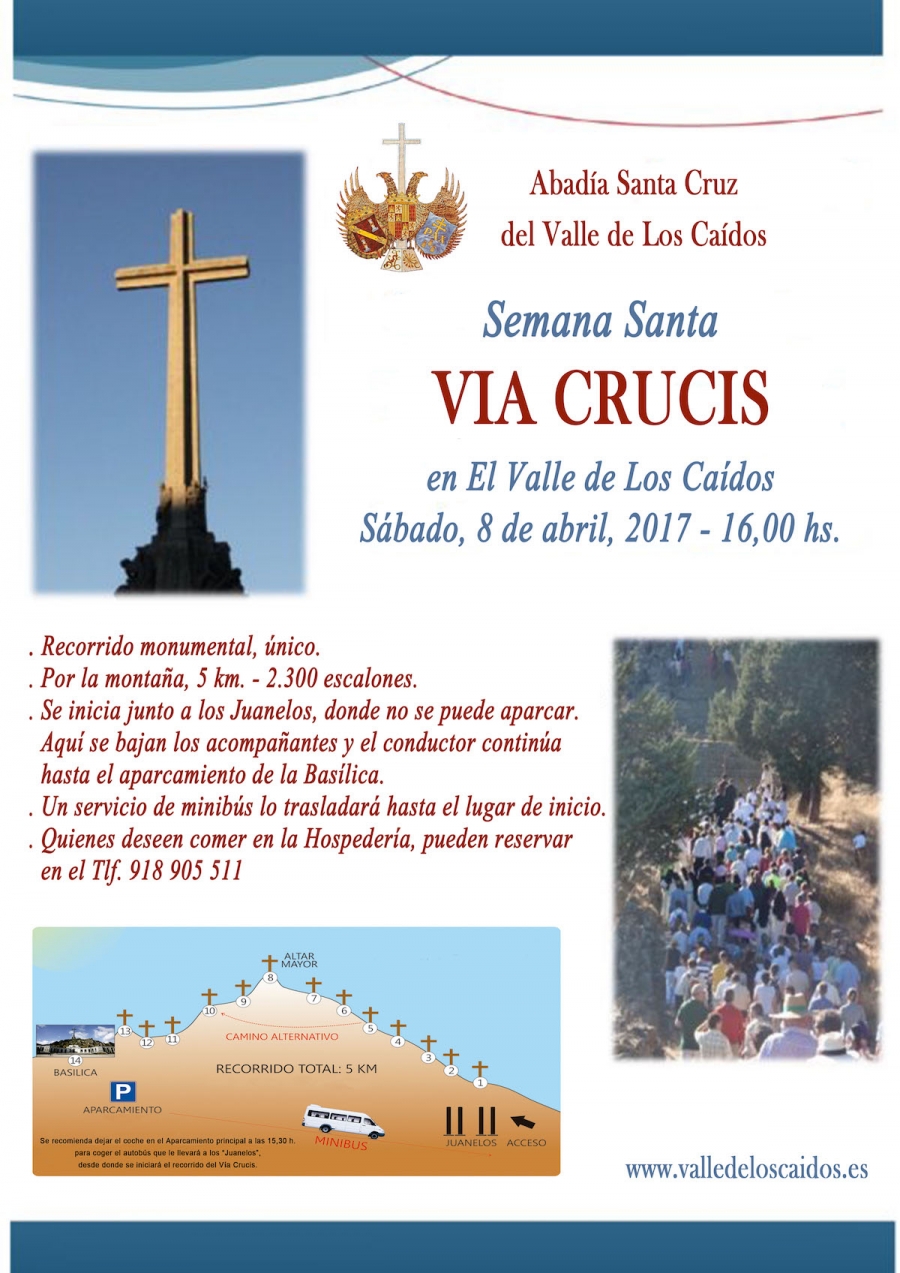 El Valle de los Caídos acoge la celebración del tradicional vía crucis de Semana Santa