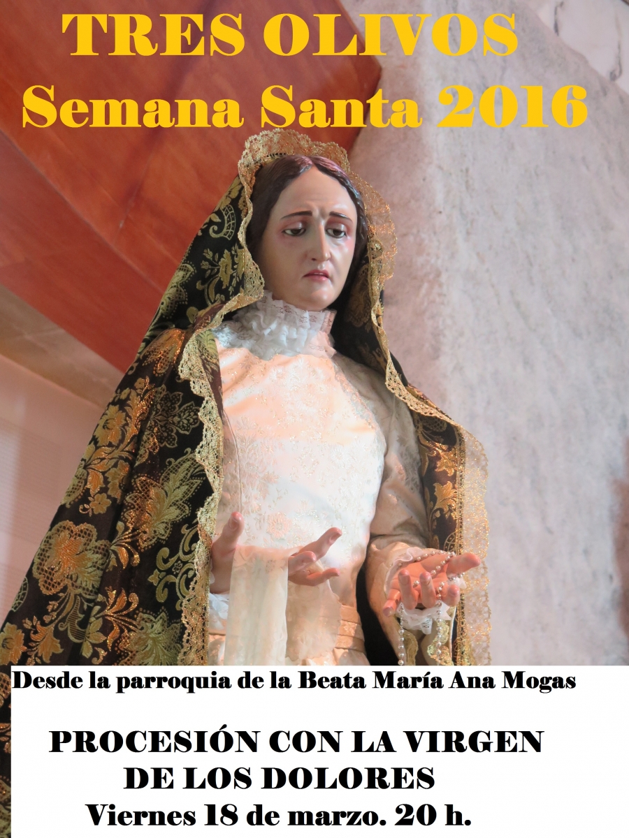 Procesión de la Virgen de los Dolores en la parroquia Beata María Ana Mogas
