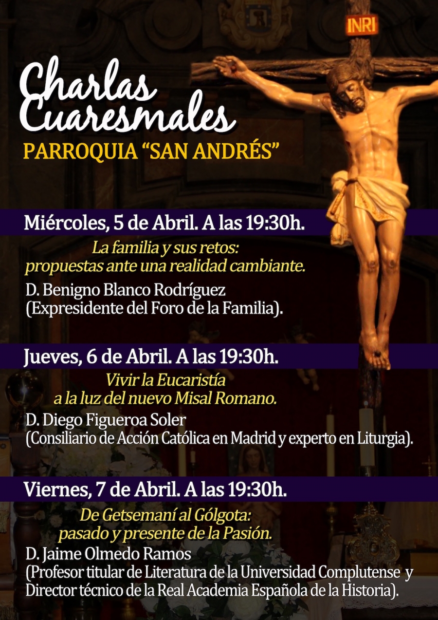 La parroquia San Andrés organiza unas charlas cuaresmales