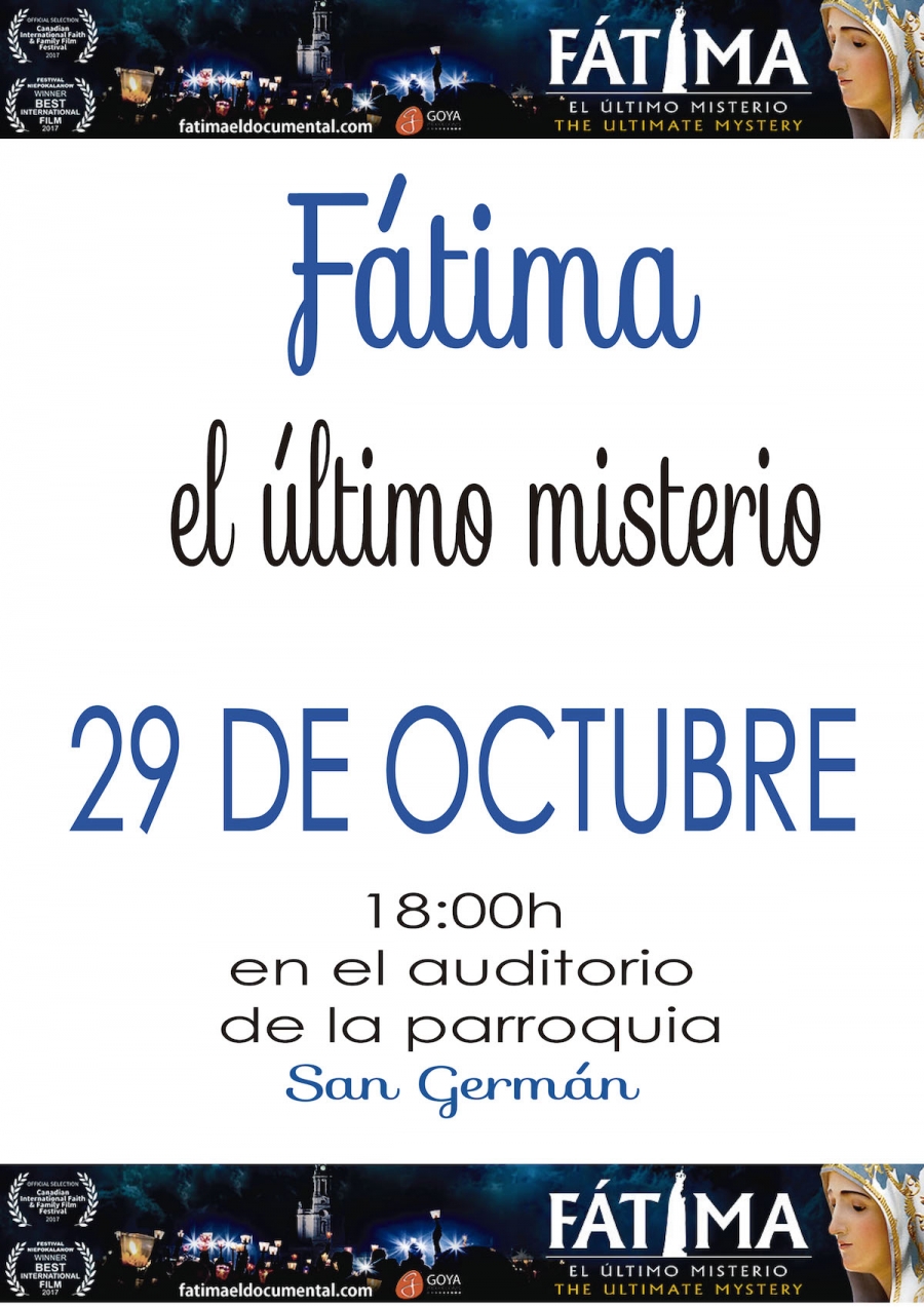&#039;Fátima, el último misterio&#039; se proyecta este domingo en San Germán