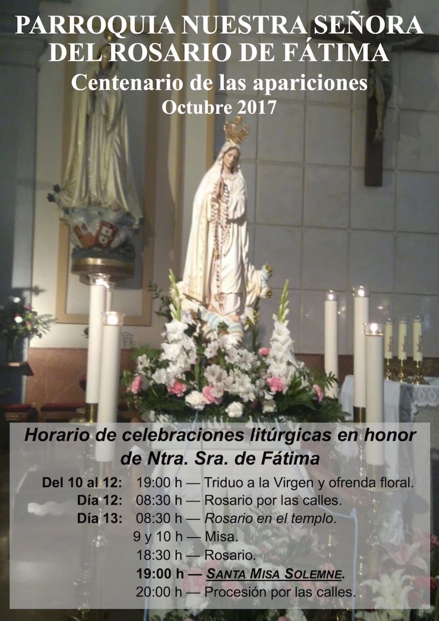 Nuestra Señora del Rosario de Fátima conmemora a su patrona