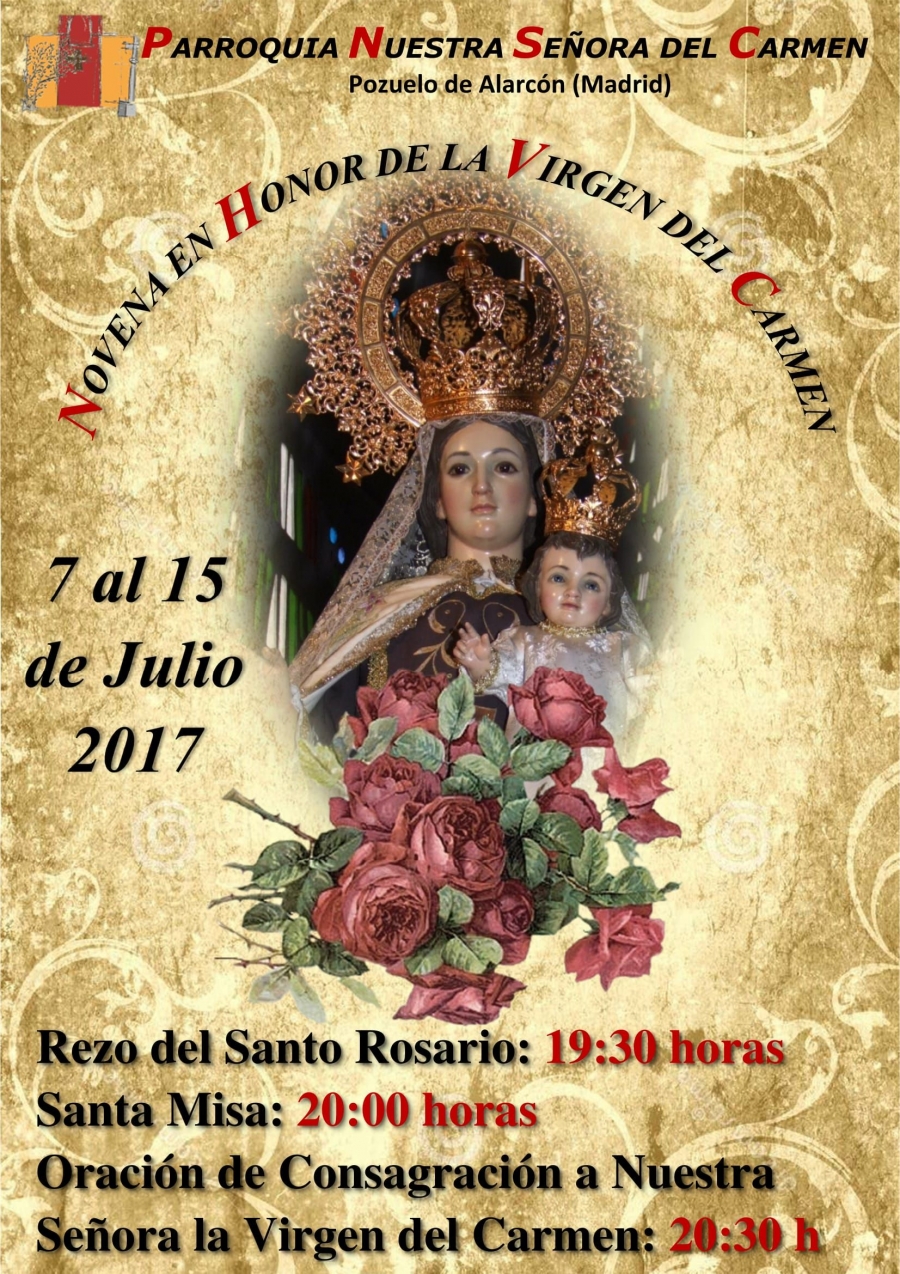 Nuestra Señora del Carmen de Pozuelo homenajea a los que celebran su onomástica el día de la patrona