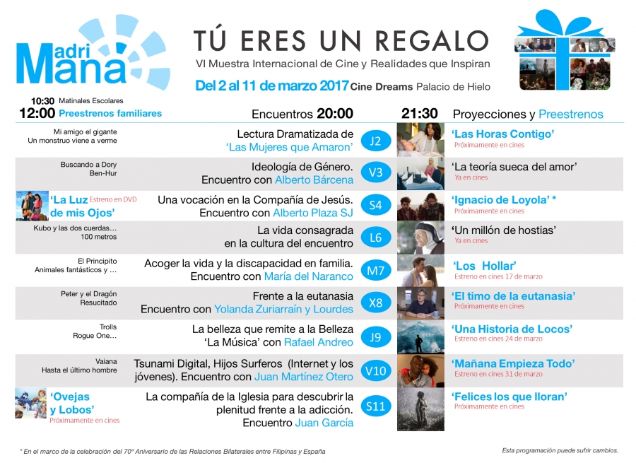 Madrimaná lanza la VI Muestra Internacional de Cine y Realidades que Inspiran
