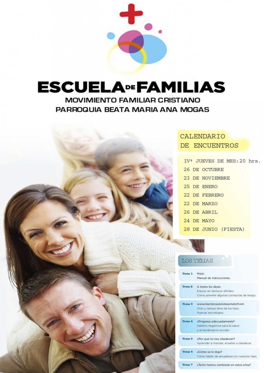 El Movimiento Familiar Cristiano imparte una Escuela de familias en Beata María Ana Mogas