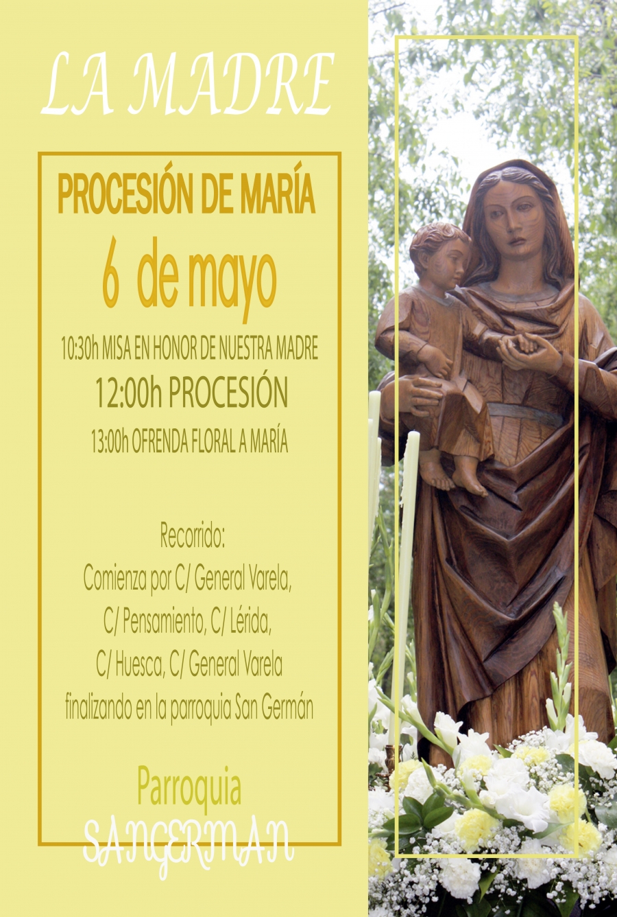 San Germán celebra sus fiestas patronales con una procesión de María