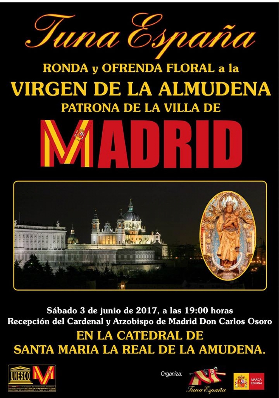 Tuna España rinde homenaje a la Virgen de la Almudena