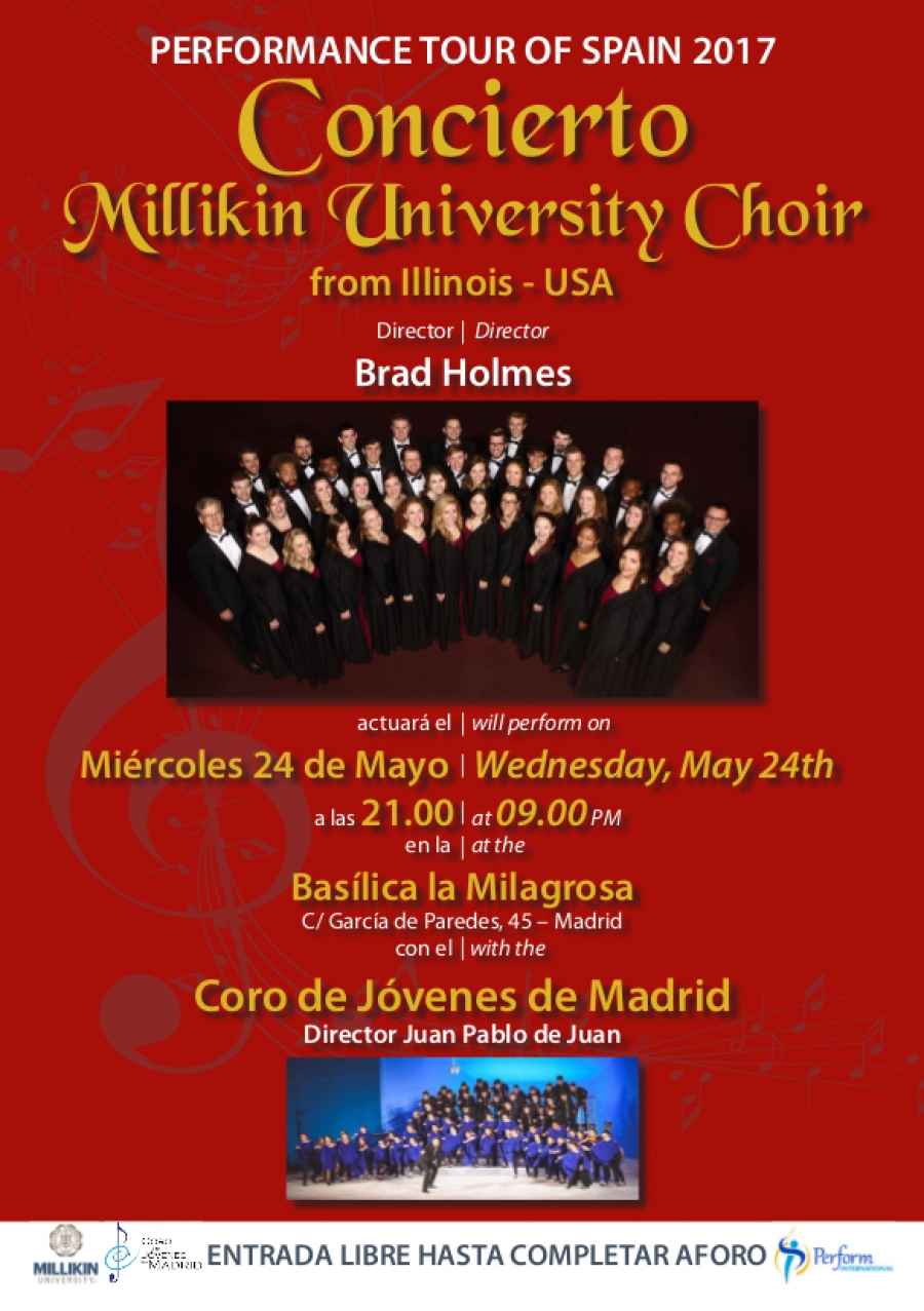 Millikin University Choir ofrece un concierto en la basílica de la Milagrosa