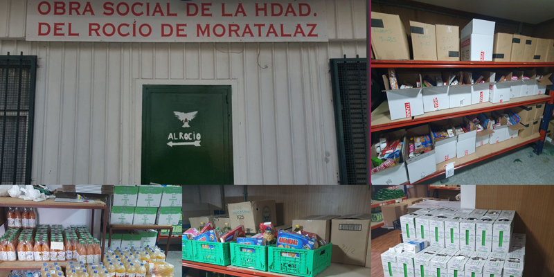 Hermandad Rocio Moratalaz navidad alimentos