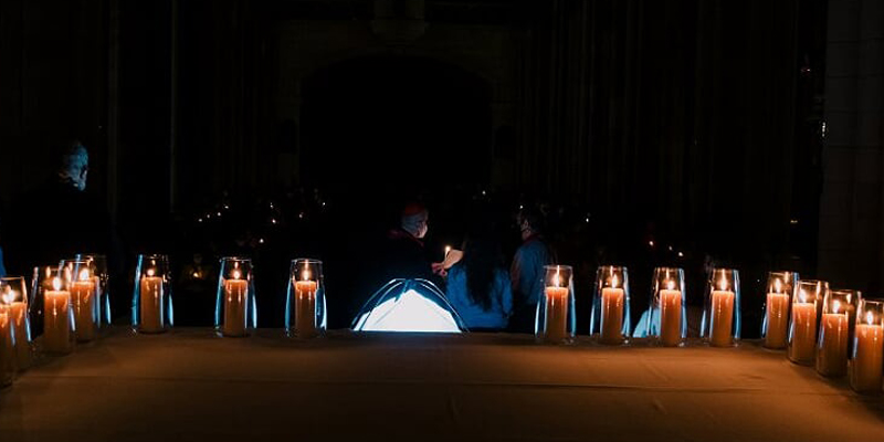 Luz de la paz de belen 24 candiles