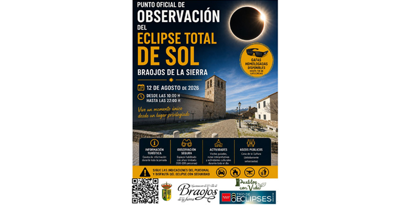 Observación del eclipse desde Braojos de la Sierra, Madrid