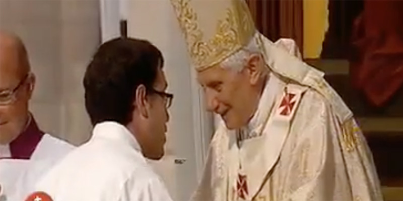 Visita papa benedicto seminarista