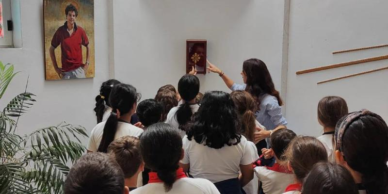 El santo Carlo Acutis, un ejemplo &laquo;rico y cercano&raquo; para los j&oacute;venes del colegio San Eulogio