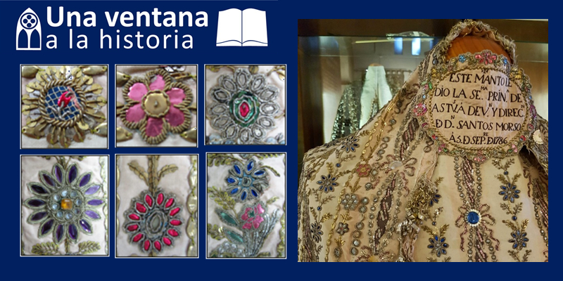 El manto de la Virgen donado por la reina María Luisa de Parma