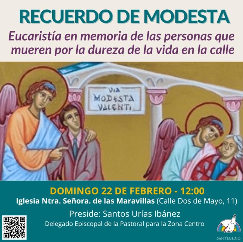 La Comunidad de Sant&rsquo;Egidio recuerda con una misa en la Iglesia Nuestra Se&ntilde;ora de las Maravillas a Modesta Valenti y a quienes mueren por la dureza de la vida en la calle