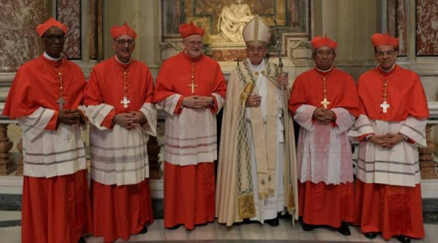Nuevos cardenales dan las gracias al Papa: Hay una tarea grande que cumplir en la Iglesia