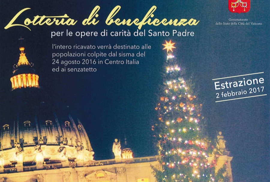 La recaudaci&oacute;n de la Loter&iacute;a del Papa para las v&iacute;ctimas del terremoto en Italia