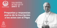 La inscripci&oacute;n para participar en los actos multitudinarios con el Papa contin&uacute;a abierta y todav&iacute;a hay tiempo para sumarse