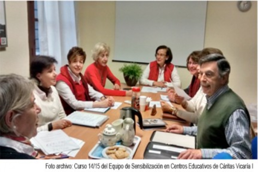 Comienza el curso del Equipo de Sensibilización en Centros Educativos de Cáritas Vicaría I