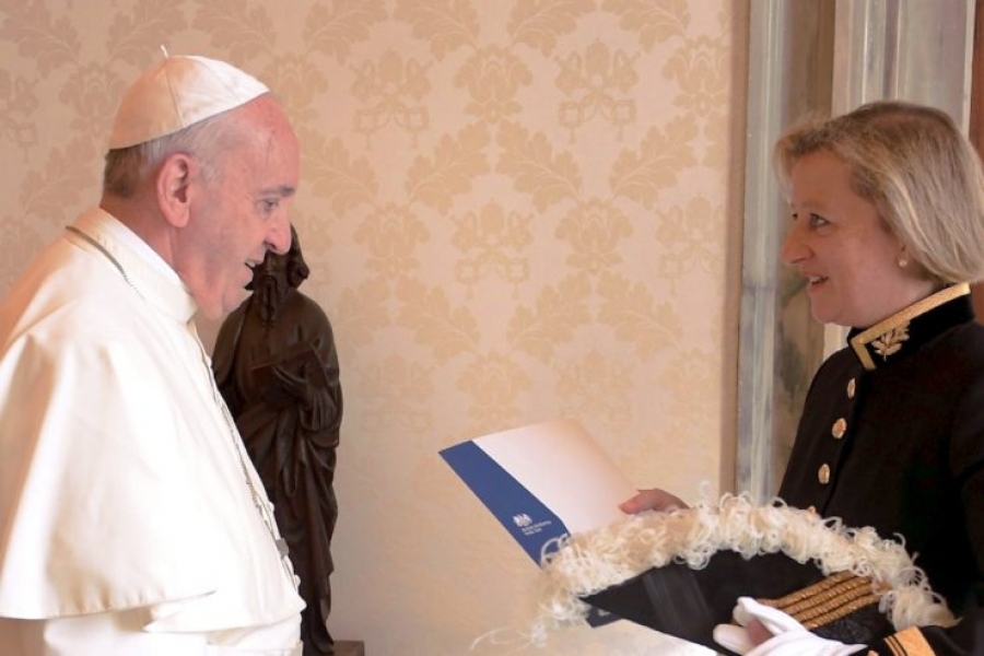 La embajadora brit&aacute;nica presenta las credenciales al Papa