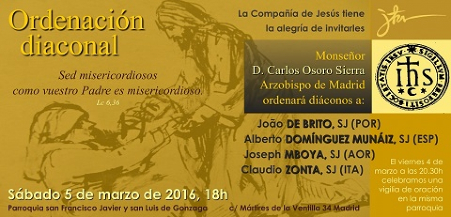 Monse&ntilde;or Osoro ordenar&aacute; a cuatro di&aacute;conos jesuitas