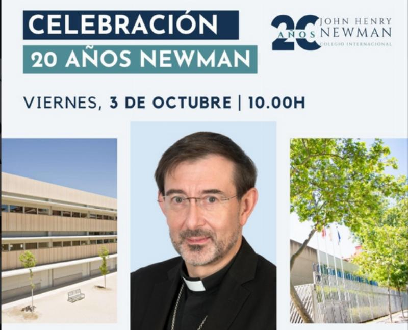 El cardenal Jos&eacute; Cobo visita el Colegio Internacional J. H. Newman con motivo de su 20 aniversario
