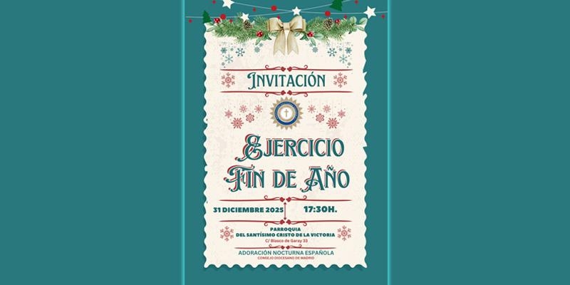 La Adoraci&oacute;n Nocturna celebra el 31 de diciembre su Ejercicio de Fin de A&ntilde;o