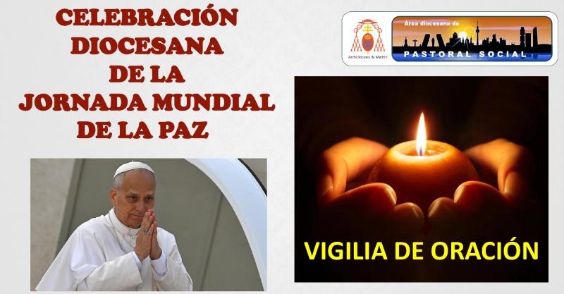 Vigilia Diocesana de Oraci&oacute;n por la Paz en la catedral de la Almudena presidida por el obispo auxiliar de Madrid, Vicente Mart&iacute;n Mu&ntilde;oz