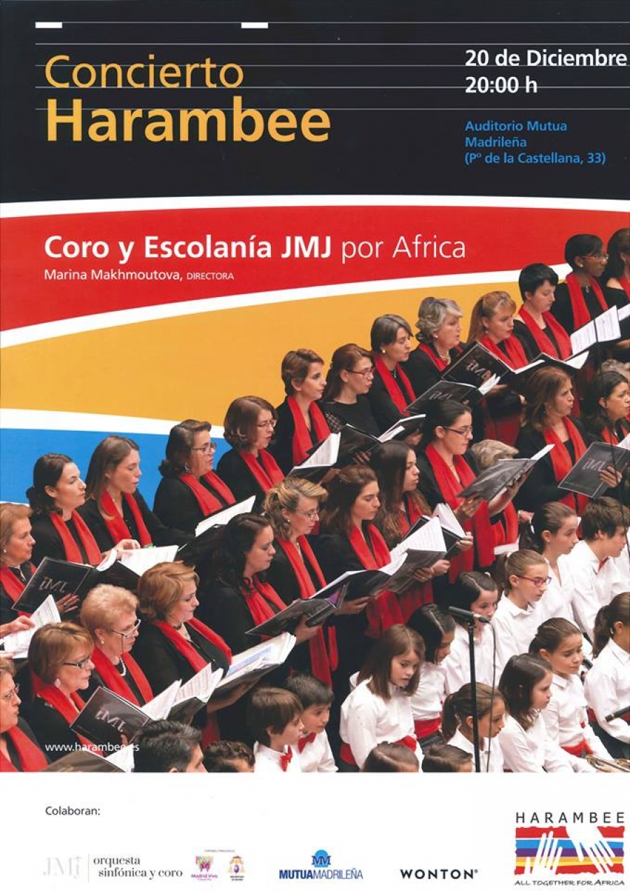 El Coro y la Escolan&iacute;a JMJ ofrecen un concierto a favor de Harambee