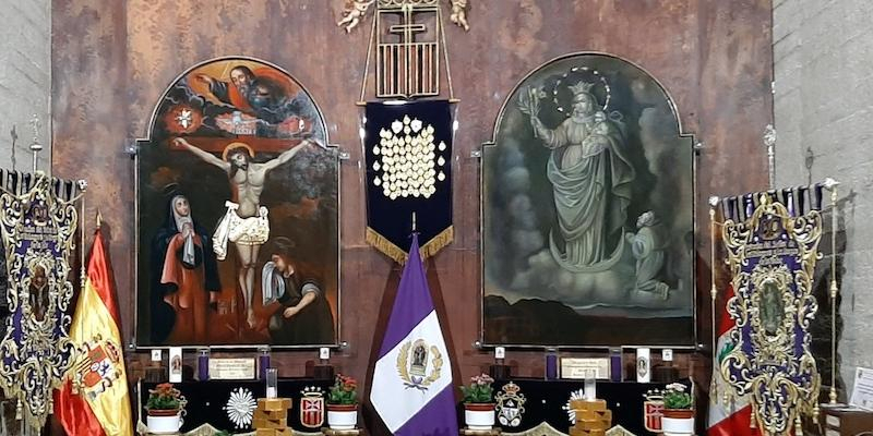 La bas&iacute;lica Hispanoamericana de la Merced acoge los cultos en honor al Se&ntilde;or de los Milagros y la Virgen de la Nube de Madrid