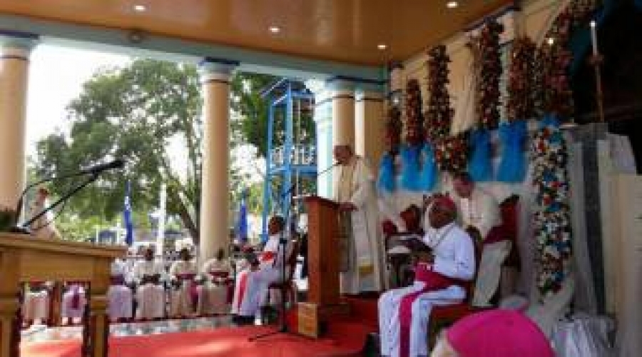 Discurso del Papa en el Santuario de Nuestra Señora de Madhu en Sri Lanka