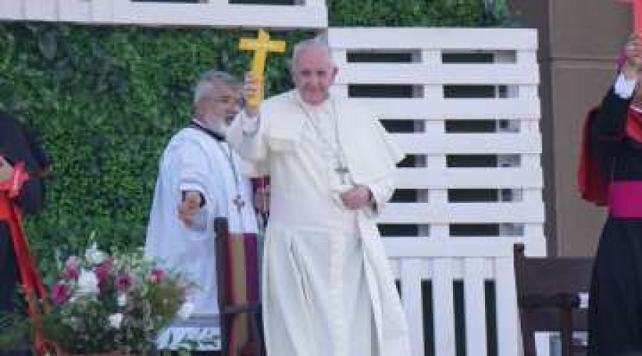 Saludo del Papa a los j&oacute;venes de Chile en el Santuario de Maip&uacute;