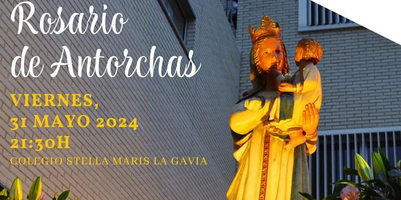 Este viernes, rosario de antorchas por las calles del Ensanche de Vallecas con la imagen de Santa María Stella Maris