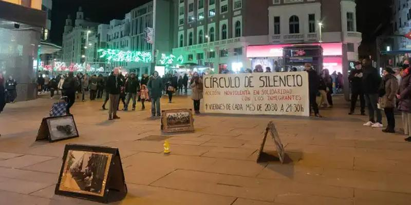 Madrid celebra su C&iacute;rculo de Silencio de febrero en solidaridad con las personas migrantes