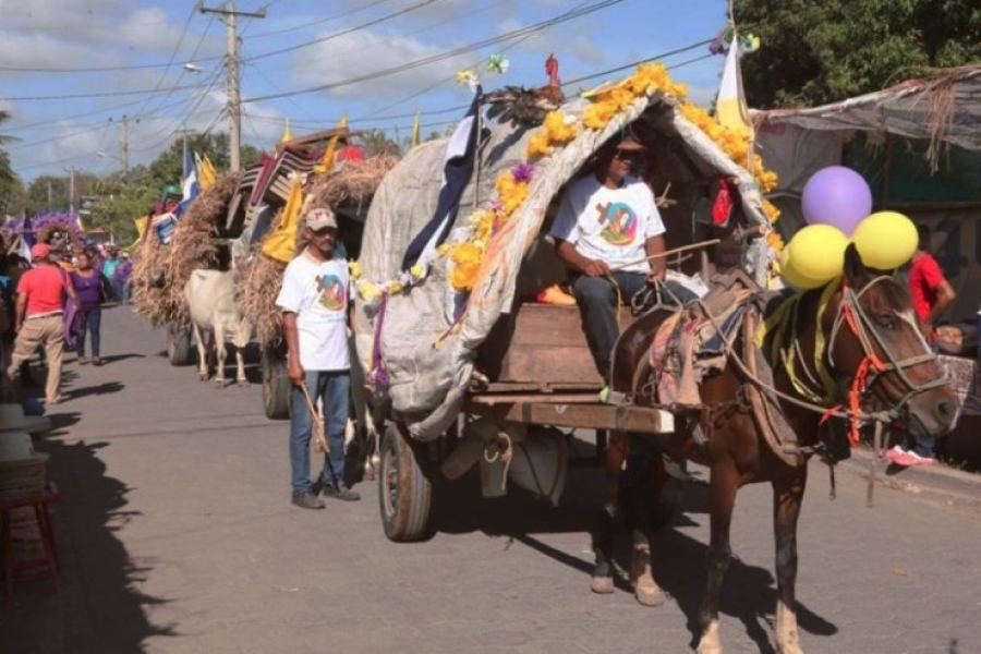 Nicaragua: El cardenal Brenes recibe a las Carretas Peregrinas en Popoyuapa