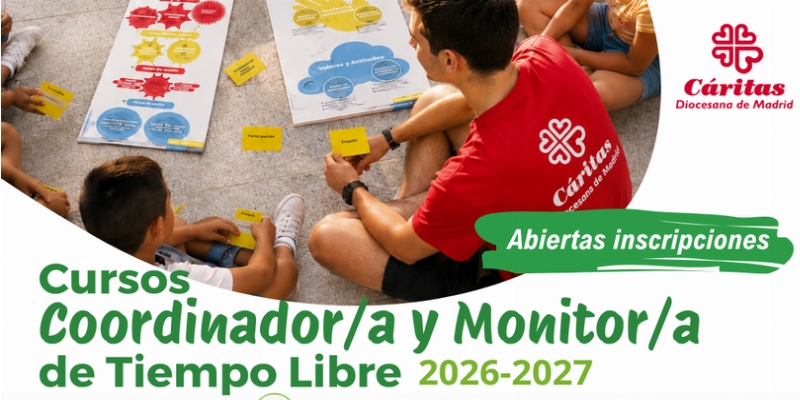 La Escuela de Animaci&oacute;n y Tiempo Libre de C&aacute;ritas Madrid abre las inscripciones para los cursos de Monitor y Coordinador
