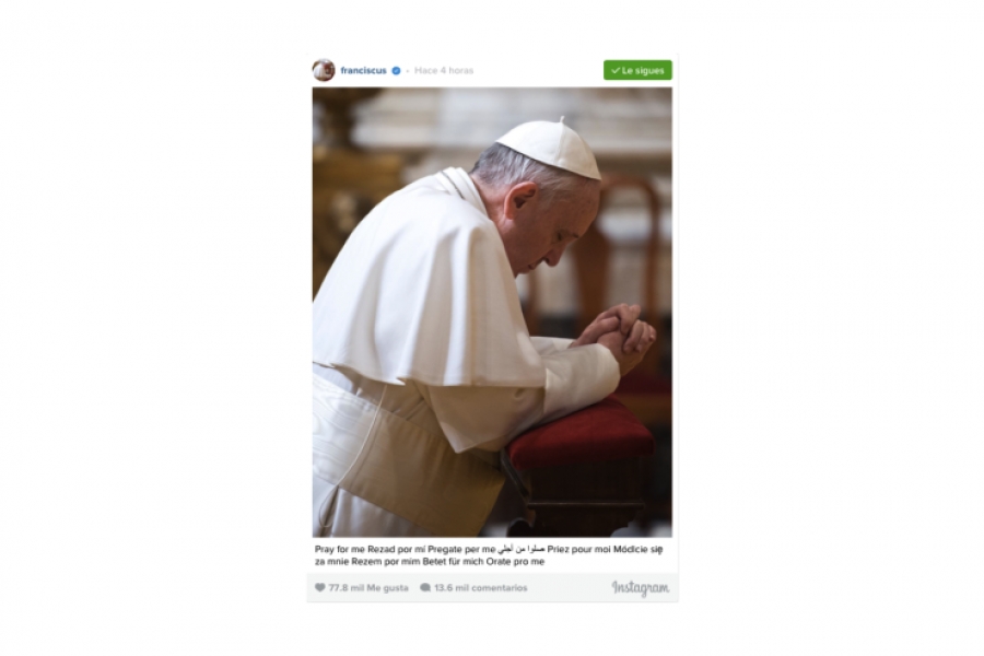 Francisco publica su primera foto en Instagram