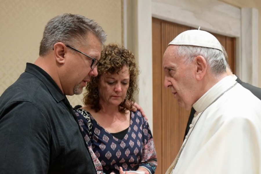 Francisco recibe a los padres del joven estadounidense asesinado en Roma