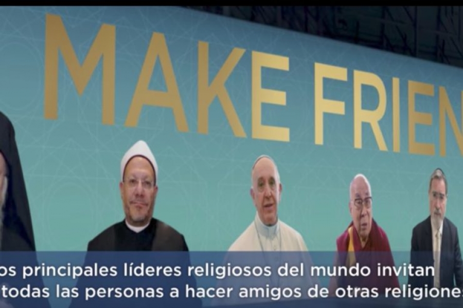 El Papa y l&iacute;deres religiosos invitan a hacer amistad con personas de otros credos