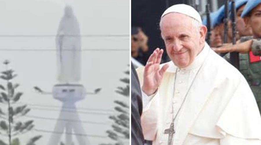 El Papa bendice imagen del Inmaculado Coraz&oacute;n de Mar&iacute;a