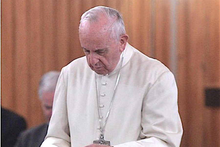 El Papa realiz&oacute; el segundo d&iacute;a de los ejercicios espirituales